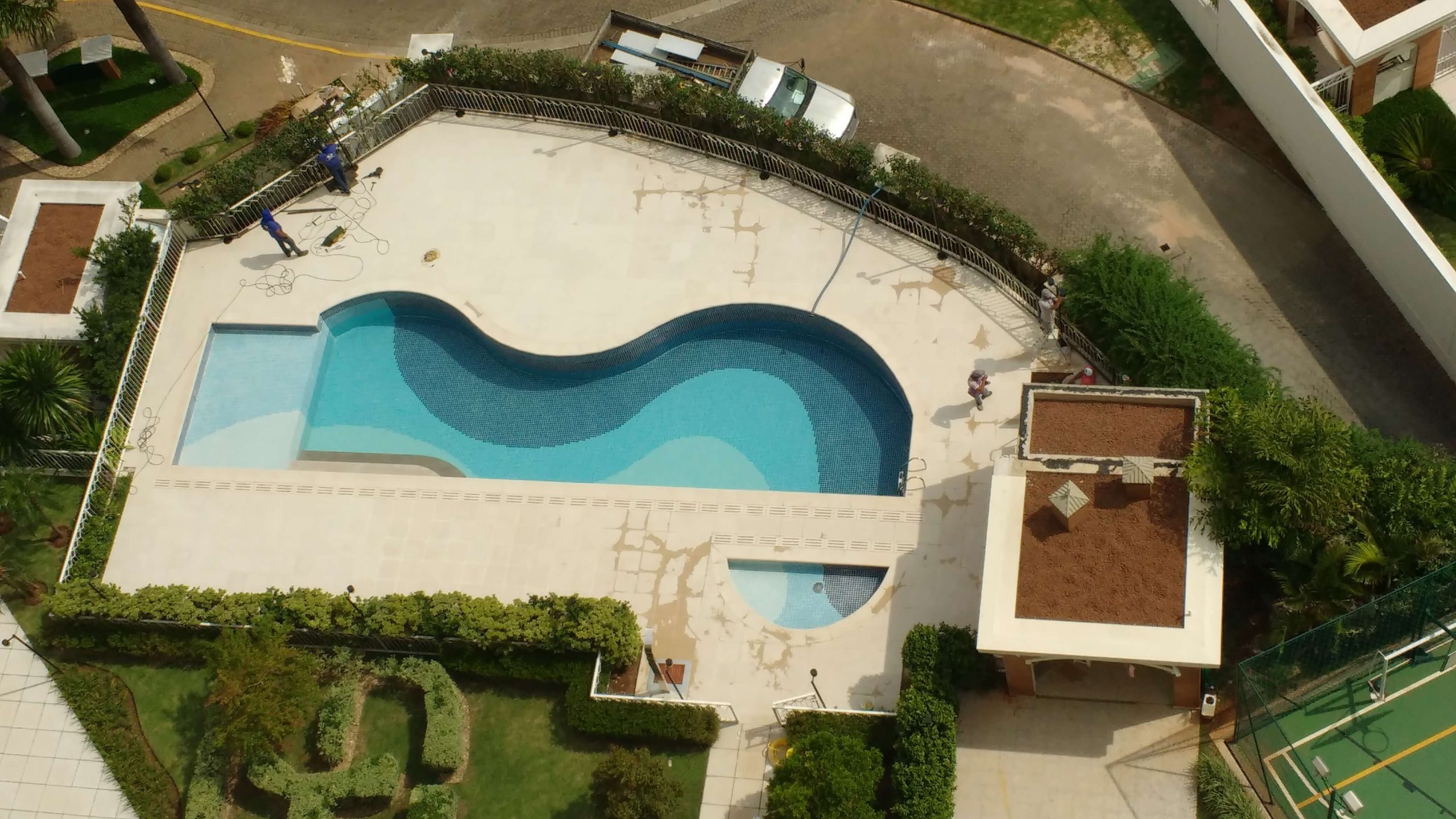 foto aerea piscina